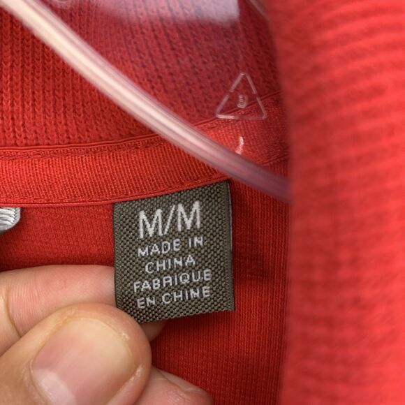 Tommy Bahama's Full Zip Jacket Sweater Womens Medium Red Zip Pockets Lightweight - Picture 8 of 12